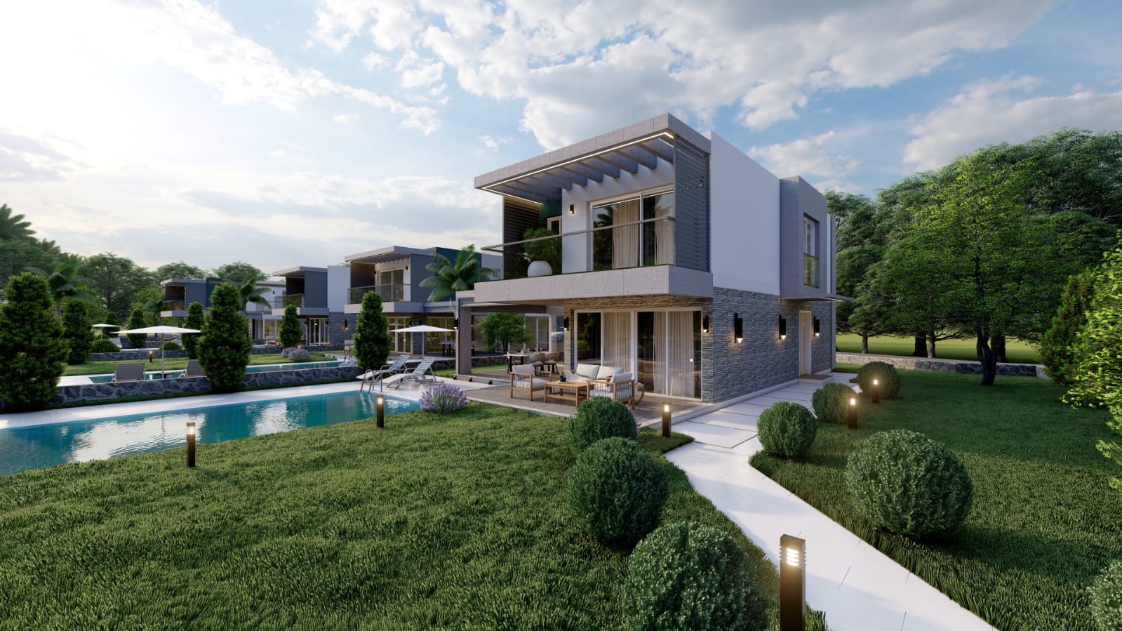 GİRNE/ALAGADİ'DE PROJE AŞAMASINDA SATILIK 4+1 ÖZEL HAVUZLU VİLLALAR-2