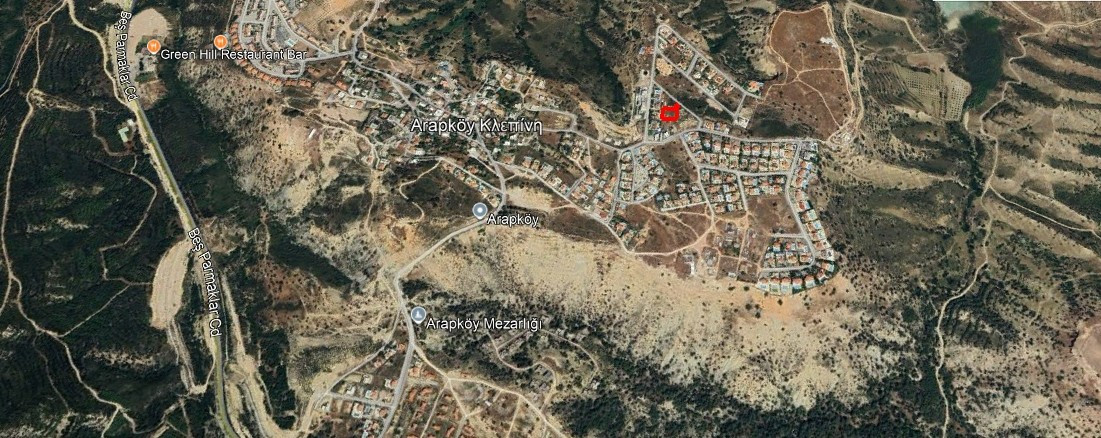 GİRNE/ARAPKÖYDE VİLLA YAPIMINA UYGUN DENİZ MANZARALI SATILIK ARSA-3