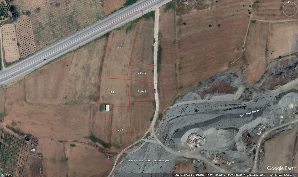 GÜZELYURT LEFKOŞA ANAYOLU ÜZERİNDE SATILIK 5 ADET TARLA-1