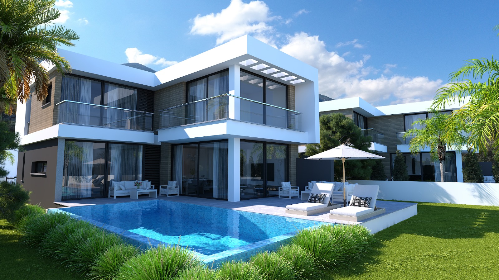 GİRNE/BELLAPAİS'TE YAPIM AŞAMASINDA SATILIK 4+1 VİLLALAR-1