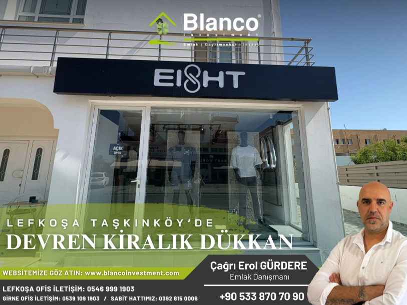LEFKOŞA/TAŞKINKÖY' DE DEVREN KİRALIK DÜKKAN-1