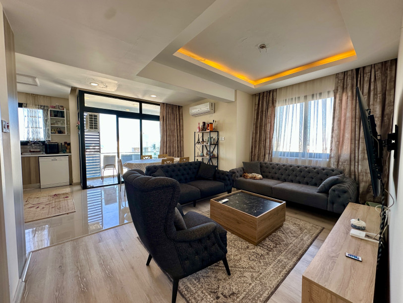 GİRNE MERKEZ (YUKARI GİRNE) SATILIK 2+1 DAİRE | FULL DENİZ & DAĞ MANZARALI | GENİŞ TERAS-1